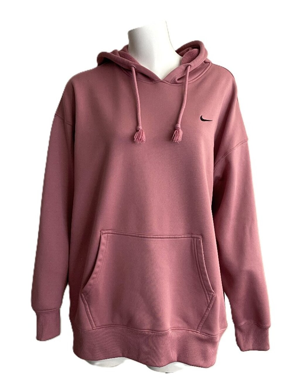 Nike Dri-Fit Hoodie Women's XL Pink Pullover Training Sweatshirt Kangaroo Pocket
